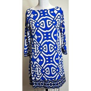 Laundry By Design Los Angeles Long Sleeve Blue & Black Dress Women’s Size 4